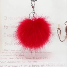 New Multi-color Pompom Keychain Faux fox Fur Keychain